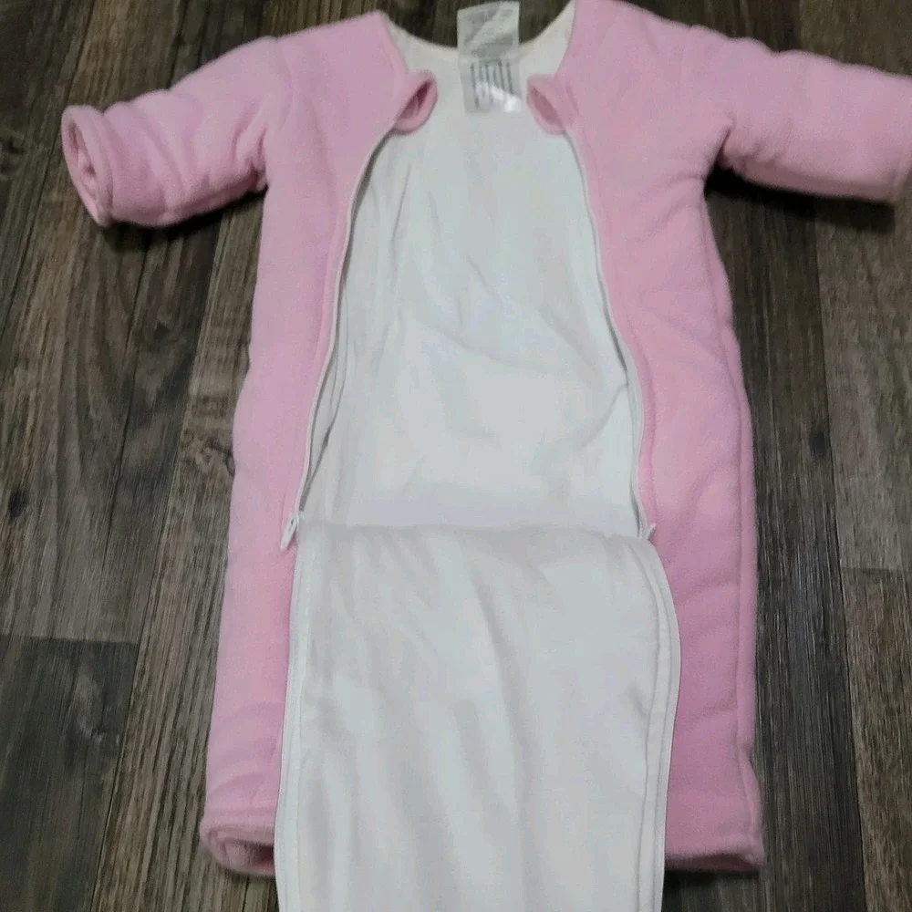 Baby Merlin Magic Sleepsuit Baby Small 3-6 Months Pink Good Padded Swaddle Baby